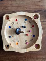 Houten tolspel met gekleurde knikkers, Hobby en Vrije tijd, Gezelschapsspellen | Bordspellen, Een of twee spelers, Ophalen of Verzenden
