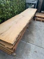 Xxl eiken boomstambladen 400x80-85x7 cm !!!, Verzenden, Eikenhout, 200 cm of meer, Natuurlijk