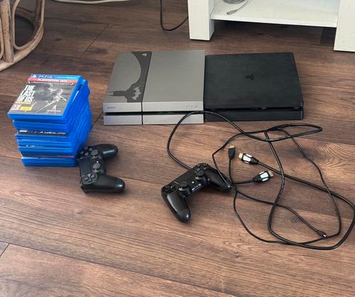 2x Playstation 4 met 11 spelen, Spelcomputers en Games, Spelcomputers | Sony PlayStation 4, Zo goed als nieuw, Original, 1 TB