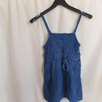 Leuke blauwe ribkoord jurk. mt 128. Merk Fred & Ginger beschikbaar voor biedingen