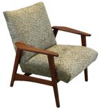 VIntage fauteuil stoel gratis bezorging midcentury, Ophalen of Verzenden, 75 tot 100 cm, Hout, 50 tot 75 cm