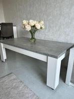 Moderne salontafel met wieltjes wit/grijs, Huis en Inrichting, Tafels | Salontafels, Ophalen, Kunststof, 100 tot 150 cm, 50 tot 75 cm