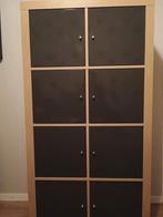 IKEA Expedit kast - 8 vakken, licht hout met grijze deuren, Ophalen, Gebruikt, Modern