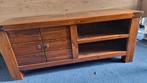 TV meubel Cumberland 128 cm (Acacia hout), Ophalen, Gebruikt, 100 tot 150 cm, Minder dan 100 cm