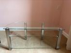 Glazen tv meubel, Ophalen, 100 tot 150 cm, Minder dan 100 cm, 25 tot 50 cm