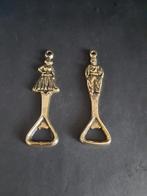 Flessen openers Man en Vrouw Messing, Ophalen of Verzenden, Koper