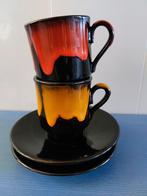 Vintage Fat Lava koffiekopjes/schotels zgan, Ophalen of Verzenden, Huis en Inrichting