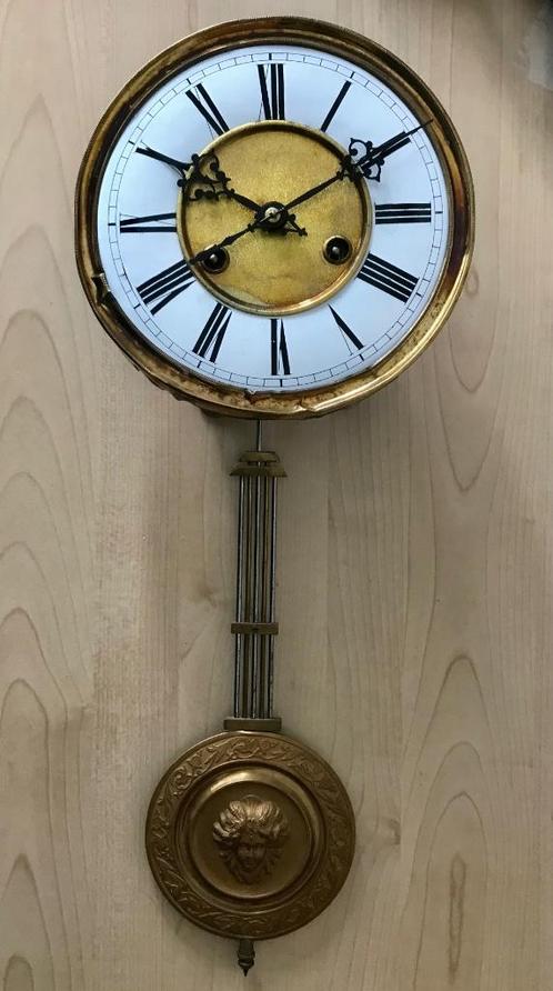 Junghans vrijslinger uurwerk circa 1890 dichte platines, Antiek en Kunst, Antiek | Klokken, Ophalen of Verzenden