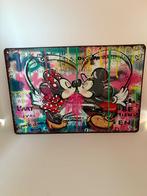 Metalen wanddecoratie Mickey en Minnie Mouse, Verzenden, Nieuw, Reclamebord