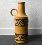 Scheurich 412-40 vintage vaas geel vloervaas West-Germany, Gebruikt, Geel, Aardewerk of Porselein, Ophalen of Verzenden