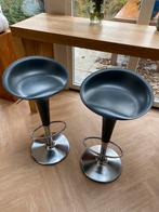 Design Barkrukken Magis Bombo  zwart/chroom, Huis en Inrichting, Barkrukken, 2 krukken, Ophalen, Zo goed als nieuw, 60 tot 90 cm