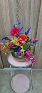 Bont bloemstukje zijdebloemen kunstbloemen, ., Nieuw, Ophalen of Verzenden, .
