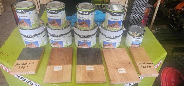 beits div kleuren  teak douglas zwart  groen, Doe-het-zelf en Verbouw, Verf, Beits en Lak, Nieuw, Beits, Minder dan 5 liter, Overige kleuren