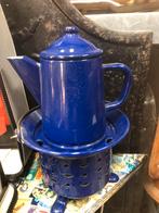 Leuk blauw setje emaille, Ophalen of Verzenden