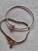 Pandora armband  met bedel pink ribbon, Ophalen, Zo goed als nieuw, Roze, Zilver