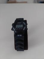 2x zwarte rubberen lorus horloge met digitale wijzerplaat da, Verzenden, Nieuw, Zwart, Jongen of Meisje