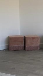 Poef (2) met franjes (prijs per stuk), Ophalen, Vierkant, Minder dan 50 cm, Minder dan 50 cm