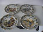 De 4 Jaargetijden plateel keramiek borden. Goedewaagen., Antiek en Kunst, Antiek | Wandborden en Tegels, Ophalen of Verzenden