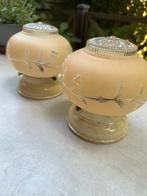 2 identieke retro plafonnières, Ophalen, Gebruikt, Glas, Minder dan 50 cm
