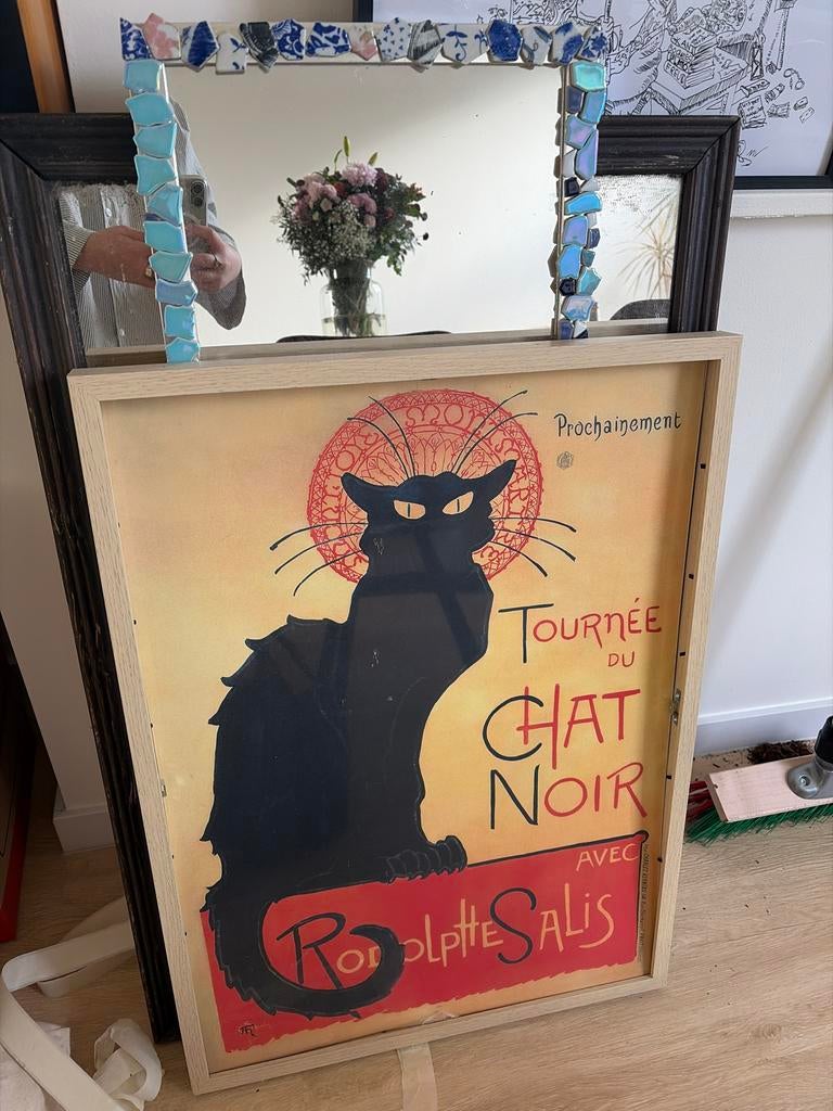 Vintage Chat Noir Poster, Ophalen of Verzenden
