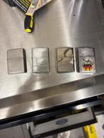 4 Originele Zippo Aanstekers - 1 Gepolijst, Ophalen of Verzenden, Gebruikt, Aansteker