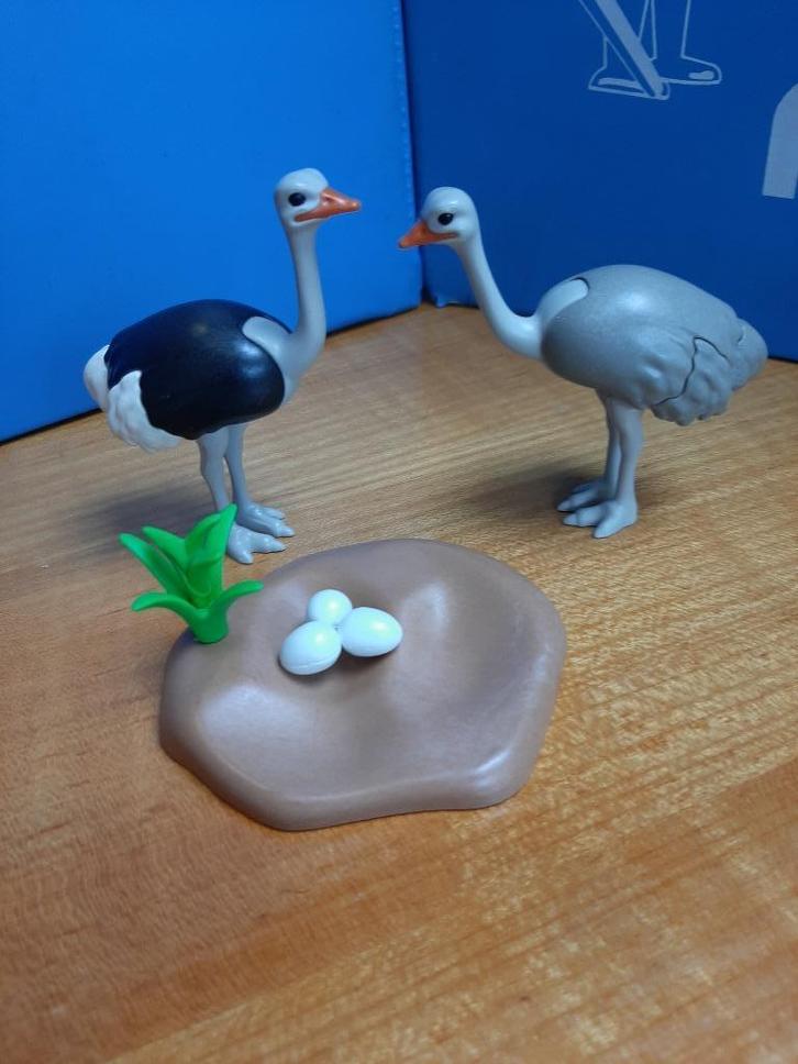 safari dierentuin 6646 struisvogels + nest eieren 100%, Kinderen en Baby's, Speelgoed | Playmobil, Zo goed als nieuw, Complete set