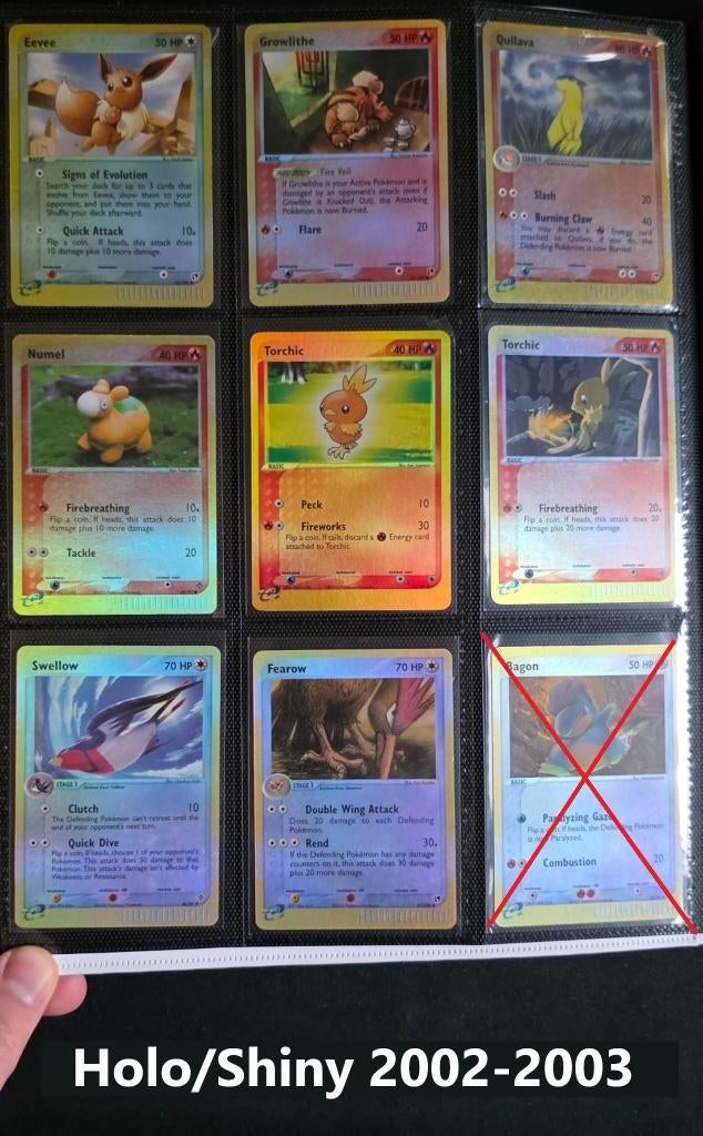 Pokémon - base/holo/shiny kaarten uit 2002-2003, Ophalen of Verzenden, Zo goed als nieuw, Meerdere kaarten