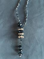 Zwarte Kristal Ketting, Met kristal, Overige materialen, Zwart, Ophalen of Verzenden