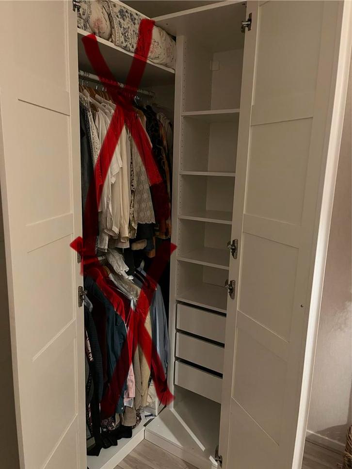 IKEA Pax Hoek Kast - Rechter Aanbouw, Huis en Inrichting, Kasten | Kledingkasten, Zo goed als nieuw, 200 cm of meer, 50 tot 100 cm