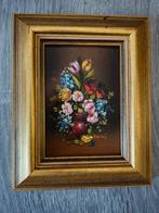 boeket bloemen. olieverf op koperplaat, Ophalen of Verzenden