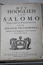 Abraham Hellenbroek - Hooglied van Salomo, deel 1 (1718), Ophalen of Verzenden