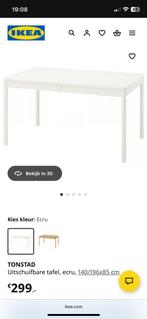 Ikea Tafel wit (tonstad), Ophalen, Zo goed als nieuw, 75 cm of meer, Rechthoekig