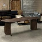 Japandi tafel 240cm mango bruin en licht met wang poot, Huis en Inrichting, Tafels | Eettafels, Japandi, 100 tot 150 cm, 200 cm of meer