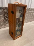 Leuke, luxe, gedetailleerde houten wijnkoffer voor 1 fles, Huis en Inrichting, Woonaccessoires | Wijnrekken, Nieuw, Ophalen of Verzenden