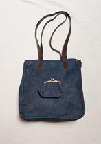 Tas van denim inclusief portemonnee, Ophalen of Verzenden, Zo goed als nieuw, Bruin, Overige merken