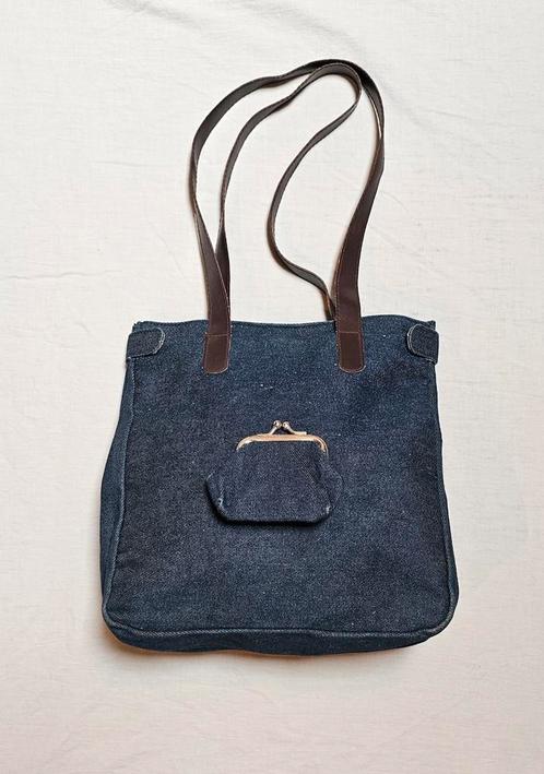 Tas van denim inclusief portemonnee, Sieraden, Tassen en Uiterlijk, Tassen | Schoudertassen, Zo goed als nieuw, Overige merken