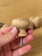 6x houten deurknoppen, Doe-het-zelf en Verbouw, Hang- en Sluitwerk, Verzenden, Zo goed als nieuw, Overige materialen, Overige typen