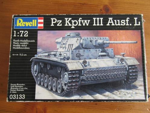Pz.Kpfw.III ausf.L  (Revell 1/72), Hobby en Vrije tijd, Modelbouw | Auto's en Voertuigen, Zo goed als nieuw, Tank, 1:50 of kleiner