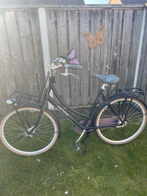 Cortina U4 Denim D57 N3 -Dark grey- matt, Fietsen en Brommers, Fietsen | Dames | Omafietsen, Gebruikt, 56 cm of meer, Handrem
