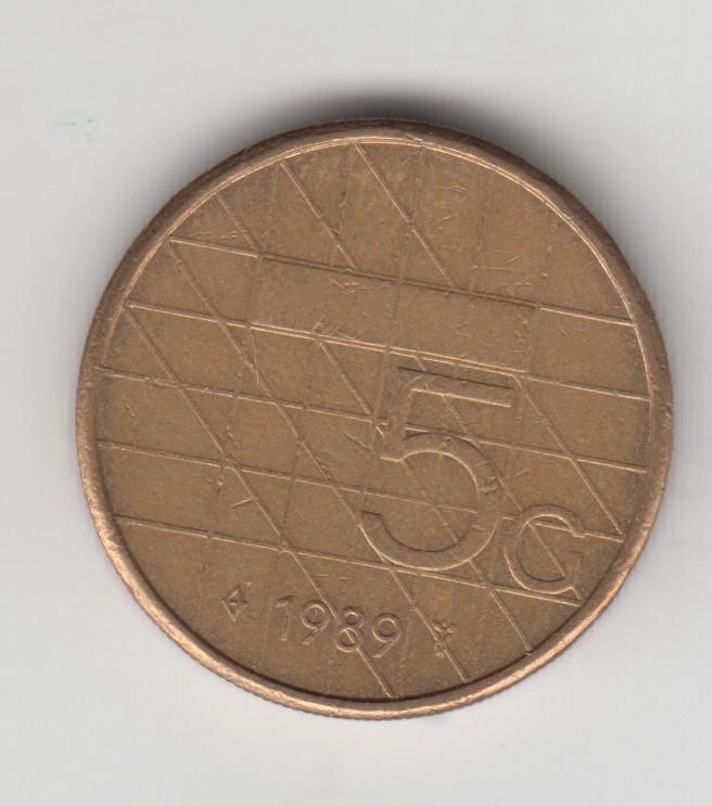 Vijfje 1989, Postzegels en Munten, Munten | Nederland, Losse munt, Euro's, Koningin Beatrix, Verzenden