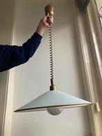hanglamp met glazen kap diam. 50cm en grote lichtbol diam.12, Ophalen of Verzenden, Gebruikt, Glas, Minder dan 50 cm