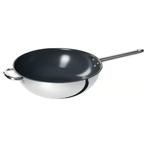 Wok, roestvrij staal/antiaanbaklaag, 32 cm, Nieuw, Ophalen of Verzenden, Rvs, Keramische plaat