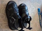 Mooie stoere zwarte sandalen mt 36, Zwart, Zo goed als nieuw, Even&Odd, Sandalen of Muiltjes