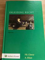 Inleiding Recht - P.B. Cliteur & A. Ellian, Boeken, Ophalen of Verzenden, Alpha, Gelezen, HBO