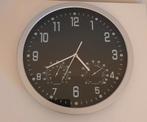 Wandklok grijs, 35cm, Ophalen, Zo goed als nieuw, Analoog, Wandklok
