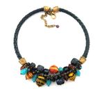 Collier met prachtige glaskralen, Overige materialen, Overige kleuren, Verzenden, Zo goed als nieuw