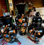 Zwarte Potenset, Huis en Inrichting, Ophalen of Verzenden, Zo goed als nieuw