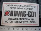 sticker bovag-cot logo onderhoudsgarantie advies tweewielers, Verzamelen, Stickers, Bedrijf of Vereniging, Zo goed als nieuw, Verzenden