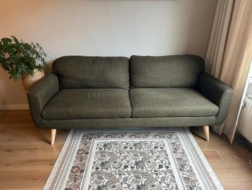 Groene 3-zitsbank Leen Bakker  - Nette Staat! beschikbaar voor biedingen
