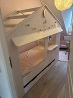 WOOOD huisbed kind, Kinderen en Baby's, Kinderkamer | Bedden, Ophalen, 85 tot 100 cm, Zo goed als nieuw, Matras